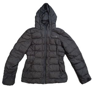 The North Face Gotham II Jacket 550 Down Puffer Black Charcoal Womens Medium